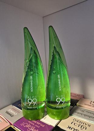 🌿гель алое holika holika aloe 99% soothing gel заспокійливий, зволожувальний, 55 мл