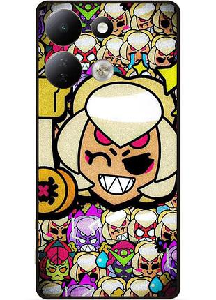 Силіконовий чохол бампер для xiaomi redmi 17 стікери бравл чарли brawl