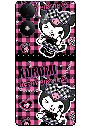Силиконовый чехол для xiaomi redmi note 17 с картинкой kuromi куроми