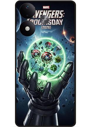 Силиконовый бампер чехол для xiaomi redmi note 17 с рисунком doomsday доктор дум avengers