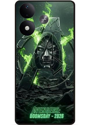 Силиконовый бампер чехол для xiaomi redmi note 17 с рисунком avengers doomsday мстители