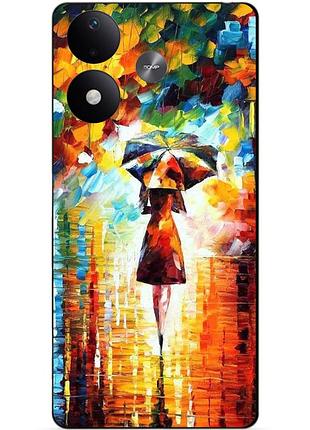 Чехол силиконовый бампер для xiaomi redmi note 17 с рисунком прогулка