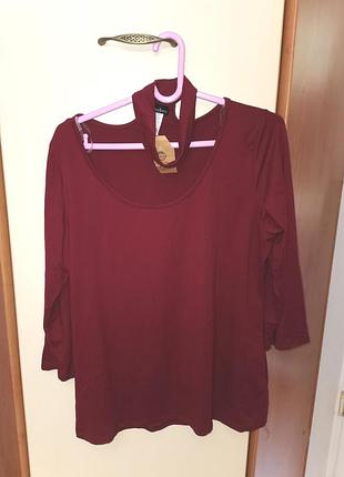 Реглан кофта з чокером zenobia, 3xl