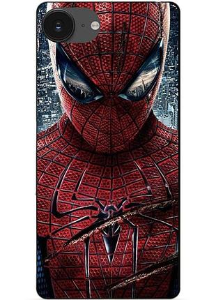 Силиконовый бампер чехол для iphone 17e человек паук spider man