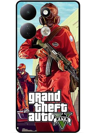 Силіконовий бампер чохол для xiaomi redmi 17 з малюнком gta гта