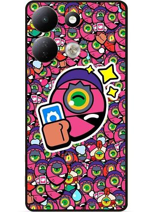 Силиконовый бампер чехол для xiaomi redmi 17 стикеры бравл тара brawl