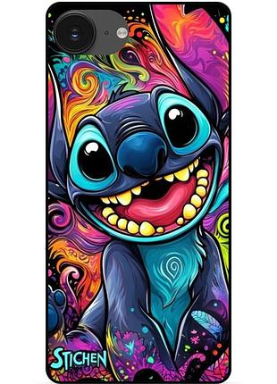 Чохол силіконовий бампер для iphone 16e з малюнком стіч stitch