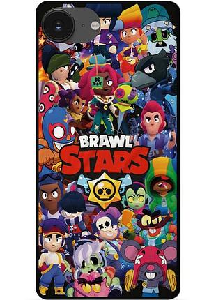 Силіконовий чохол бампер для iphone 16e з малюнком бравл силова ліга нокаут brawl леон ворон