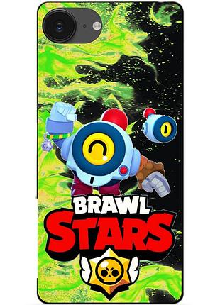 Чехол силиконовый бампер для iphone 17e с героем бравл нани brawl