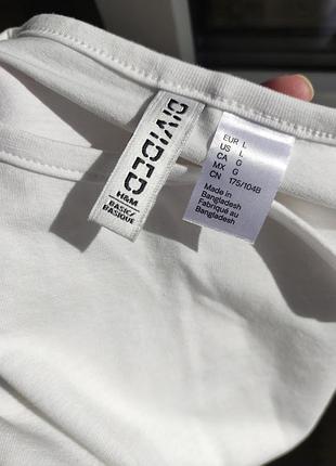 Футболка біла h&m, жіноча, розмір m-l