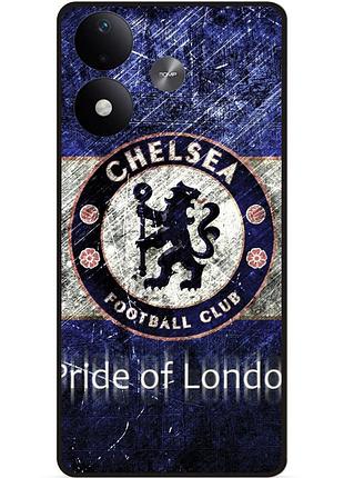 Чехол силиконовый бампер для xiaomi redmi note 17 с рисунком челси chelsea