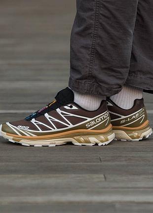 Мужские кроссовки salomon xt-6 adv kangaro brown beige