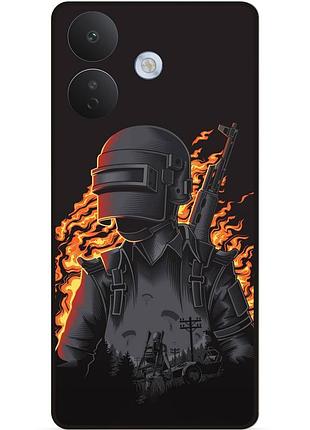 Силіконовий чохол бампер для xiaomi redmi note 17 pro з малюнком pubg пабг