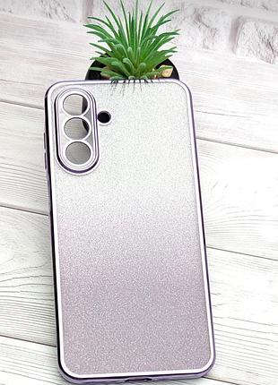 Чохол luxury case для samsung galaxy a18 / a185 бампер силіконовий ombre блискітки фіолетовий