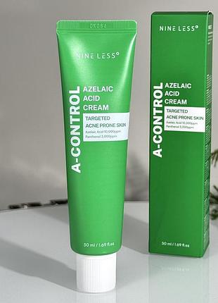 Крем для проблемної шкіри з азелаїновою кислотою nine less a-control azelaic acid cream 50 ml