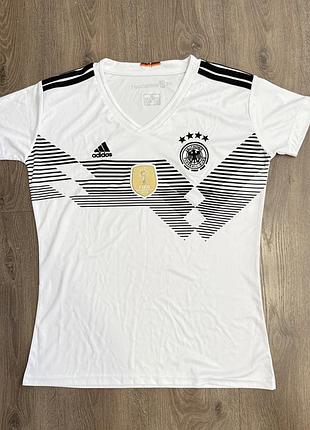 Спортивна жіноча  футбольна футболку збірної німеччини (adidas germany women's home jersey) сезону 2018/2019 fifa 2014