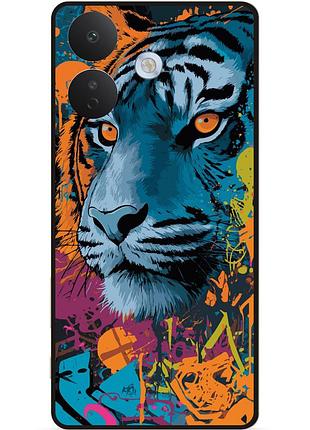 Силиконовый чехол бампер для xiaomi redmi note 17 pro с рисунком тигр