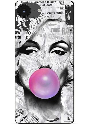 Чехол силиконовый бампер для iphone 16e с рисунком мэрилин монро marilyn monroe