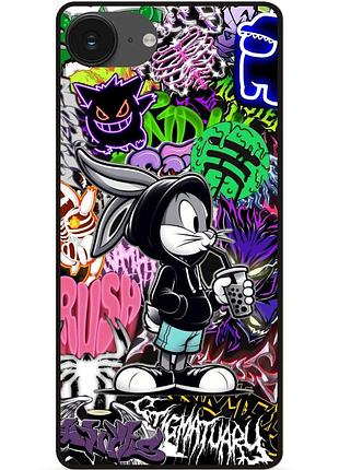 Чохол силіконовий бампер для iphone 16e з малюнком малий вухань bugs bunny