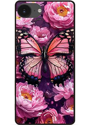 Силиконовый чехол для iphone 16e бабочки мотыльки