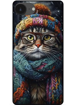 Чохол силіконовий бампер для iphone 17e з малюнком кішка