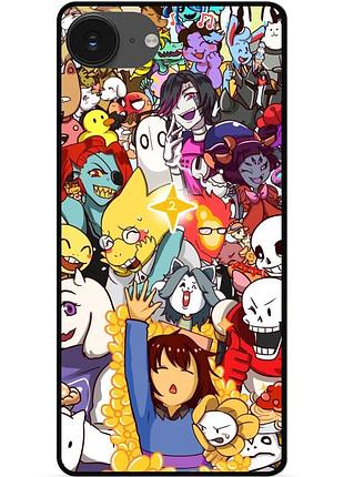 Силиконовый чехол бампер для iphone 17e с рисунком undertale андертейл
