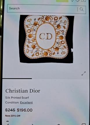 Шелковый платок christian dior оригинал 3