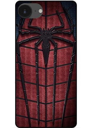 Чехол силиконовый бампер для iphone 16e с картинкой человек паук spider man