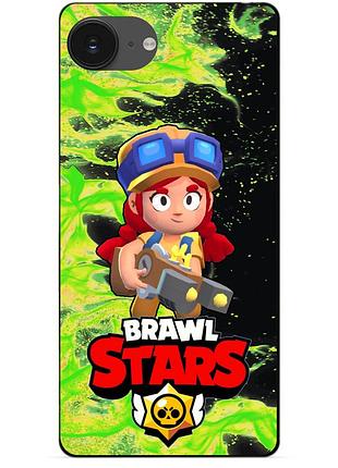 Чехол силиконовый бампер для iphone 17e с героем бравл джесси brawl