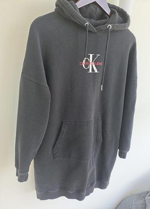 Черное худи calvin klein