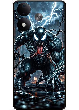 Чехол силиконовый бампер для xiaomi redmi note 17 с рисунком веном marvel venom