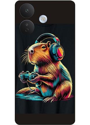 Силіконовий бампер чохол для xiaomi redmi note 17 pro капибара