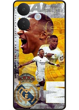 Силиконовый чехол бампер для xiaomi redmi note 17 pro с картинкой mbappe мбаппе real