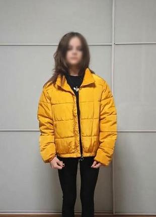 Желтая куртка new look для девочки, 14–15 лет