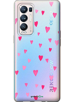 Чохол на oppo reno5 pro plus сердечка 2 "4763u-2243-8094", чохол для телефона
