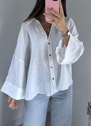 Лляна сорочка , 100% льон zara 2