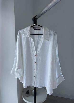 Лляна сорочка , 100% льон zara 8