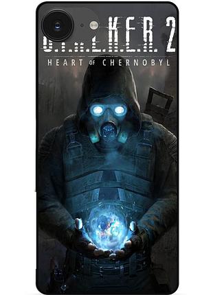Силиконовый чехол бампер для iphone 16e с картинкой сталкер stalker