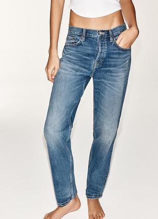 Джинсы straight fit trf средней посадки