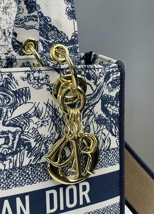 Сумочка medium lady d-lite bag blue/white💔 2