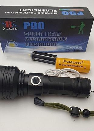 Ліхтарик x-balog bl 531 p90 акумуляторний тактичний