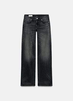 Джинсы trf wide-leg с низкой посадкой