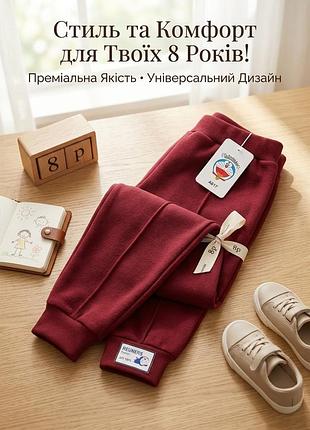 Утеплені штани для дівчаток 7-8 років