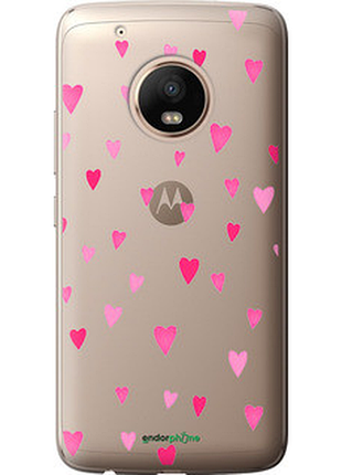Чехол на motorola moto g5 plus сердечки 2 "4763u-1038-8094"