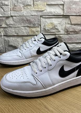 Оригінальні кросівки  air jordan 1 low "white/black"