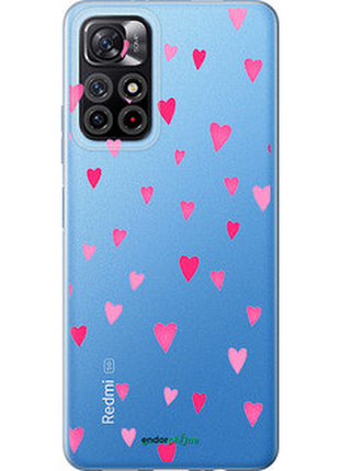 Чохол на xiaomi redmi note 11 5g сердечка 2 "4763u-3849-8094", чохол для телефона