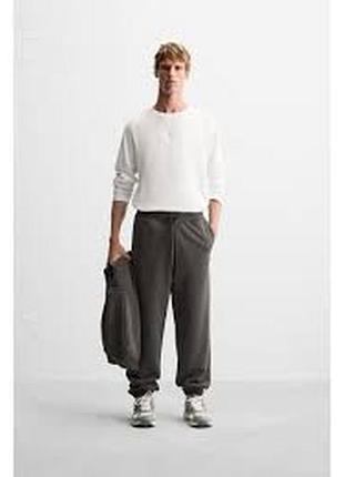 Мужские хлопковые утепленные спортивные штаны zara