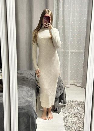 Бежева сукня haza triko 5