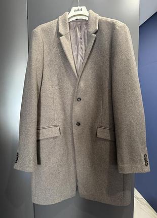 Нове вовняне довге пальто m&s autograph 78% вовна