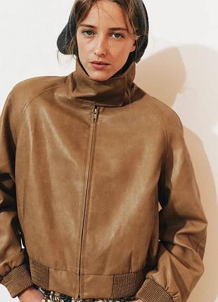 Куртка из искусственной кожи zw collection